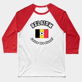 ⚽ Belgium Football, Vlag Van België, Laten We Gaan! Team Spirit Baseball T-Shirt